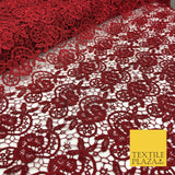 Premium Guipure Intricate Webbed Cluster Lace Dress Fabric Wedding Bridal 6 Cols