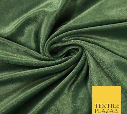 10 COLOURS - Soft Plain Velvet Velour Fabric Stretch Spandex Material - 65"