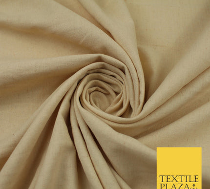 OVER 20 COLOURS - Plain Soft LINEN LOOK 100% Polyester Fabric Dress Craft 54"