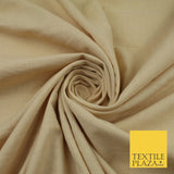 OVER 20 COLOURS - Plain Soft LINEN LOOK 100% Polyester Fabric Dress Craft 54"