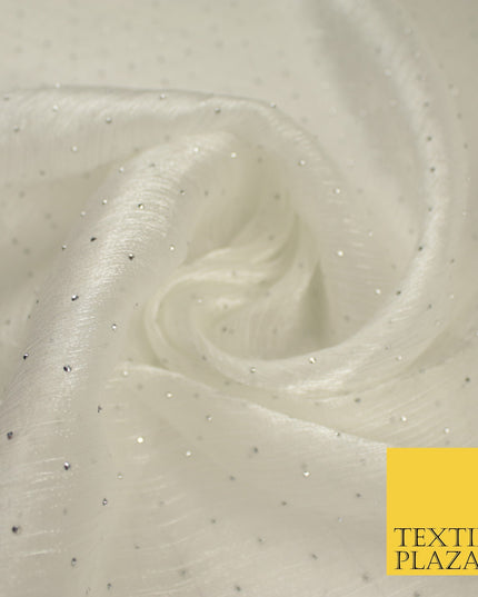 13 COLOURS Premium Dew Drop Crush Organza Bridal Wedding Dance Dress Fabric 57"