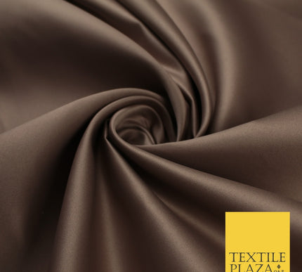 46 COLOURS Premium Plain Smooth Heavy Matt Duchess Bridal Satin Fabric Dress 60"