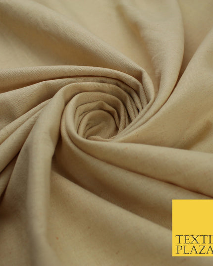 OVER 20 COLOURS - Plain Soft LINEN LOOK 100% Polyester Fabric Dress Craft 54"