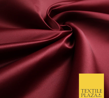 46 COLOURS Premium Plain Smooth Heavy Matt Duchess Bridal Satin Fabric Dress 60"