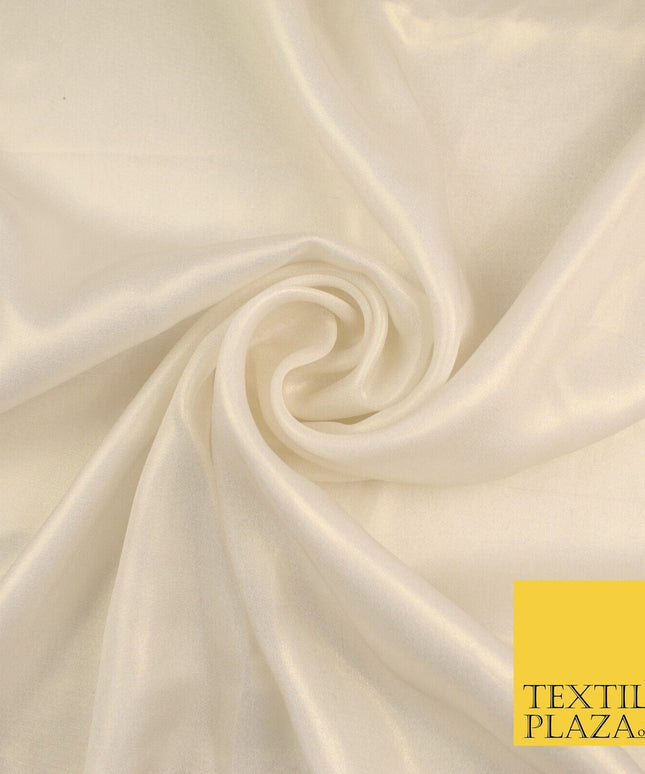 36 COLOURS - Fine Silky Metallic Foil Shimmer Satin Georgette Dress Fabric Drape