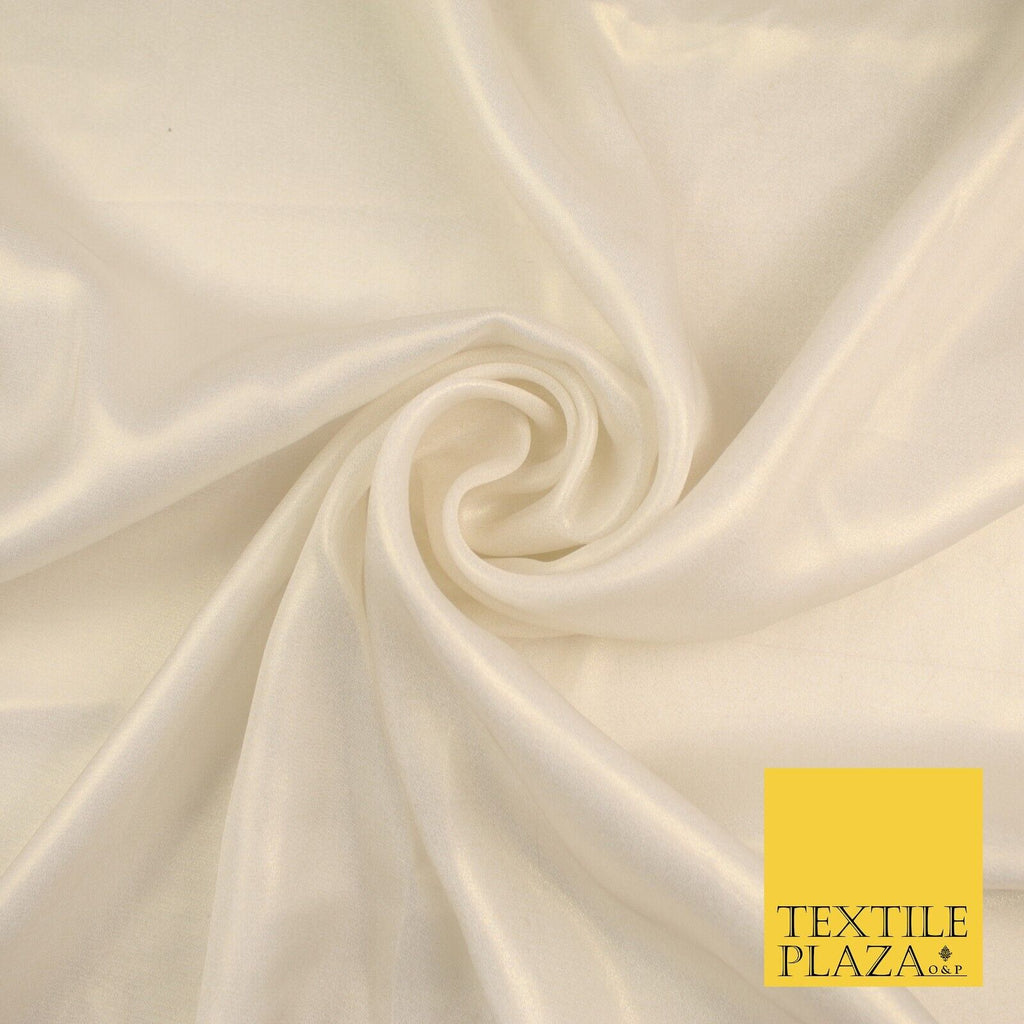 36 COLOURS - Fine Silky Metallic Foil Shimmer Satin Georgette Dress Fabric Drape