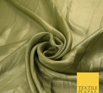 36 COLOURS - Fine Silky Metallic Foil Shimmer Satin Georgette Dress Fabric Drape