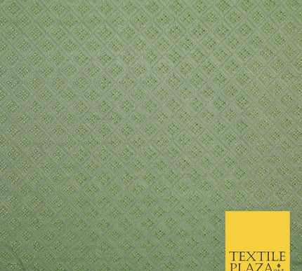 Mini Diamond Check Ornamental Textured Brocade Jacquard Waistcoat Dress Fabric