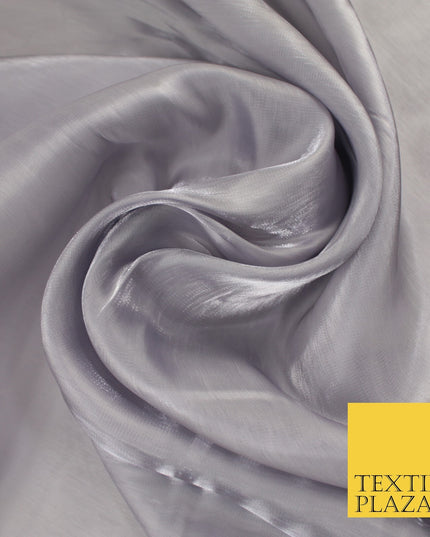 8 COLOURS Soft Glazed Shimmer Sheer Woven Polyester Satin Organza Feel Fabric