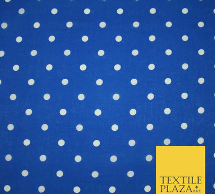 1CM Spotted Polka Dot Printed Poly Cotton Fabric Polycotton Craft Mask 6 COLOURS
