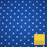 1CM Spotted Polka Dot Printed Poly Cotton Fabric Polycotton Craft Mask 6 COLOURS
