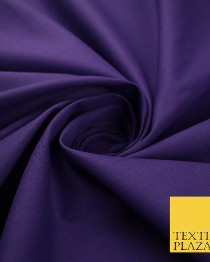 30 COLOURS - Plain Smooth Cotton Square Soft Fabric Dress Material Decor 56"