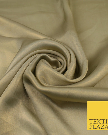 36 COLOURS - Fine Silky Metallic Foil Shimmer Satin Georgette Dress Fabric Drape