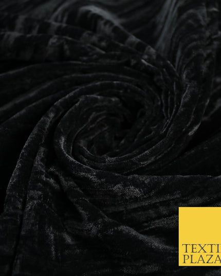 8 COLOURS - Pleated Soft Micro Velvet Fabric Dress Craft Material 45" Wide