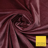 17 COLOURS LUXURY Plush Plain Stretch Velvet Velour Fabric Material Craft 58" D