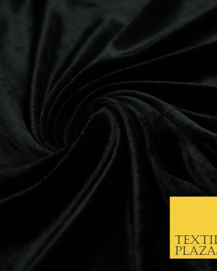 10 COLOURS - Soft Plain Velvet Velour Fabric Stretch Spandex Material - 65"