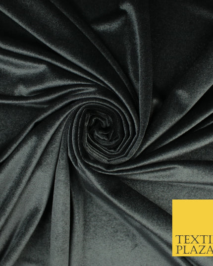 17 COLOURS LUXURY Plush Plain Stretch Velvet Velour Fabric Material Craft 58" D