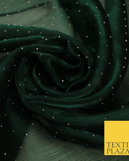 13 COLOURS Premium Dew Drop Crush Organza Bridal Wedding Dance Dress Fabric 57"