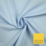 PREMIUM POPLIN 100% PURE COTTON SOLID PLAIN DYED FABRIC DRESS CRAFT MATERIAL 59"