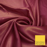 36 COLOURS - Fine Silky Metallic Foil Shimmer Satin Georgette Dress Fabric Drape