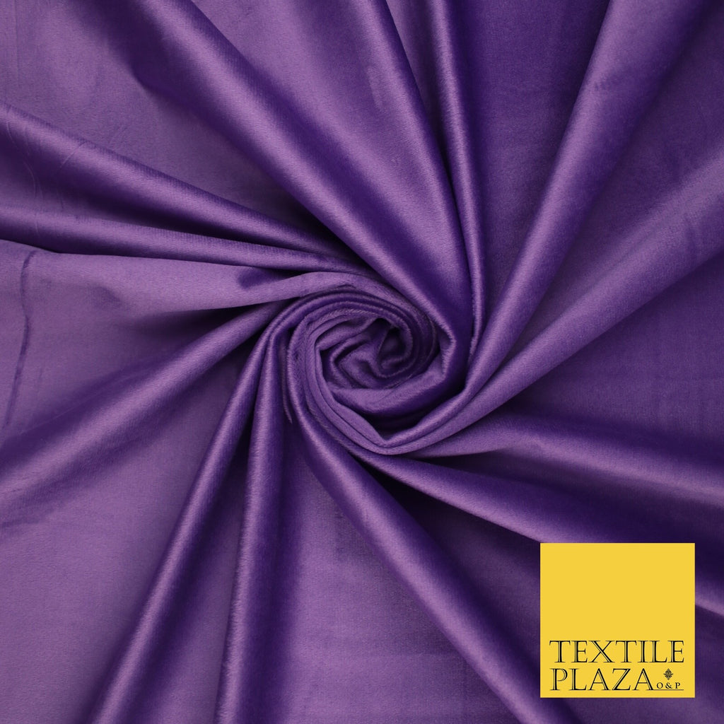 17 COLOURS - LUXURY Plush Plain Stretch Velvet Velour Fabric Material Craft 59"