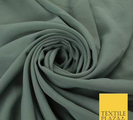3 COLOURS Plain Soft Smooth Heavy Georgette Chiffon Sheer Dress Fabric 48" Wide