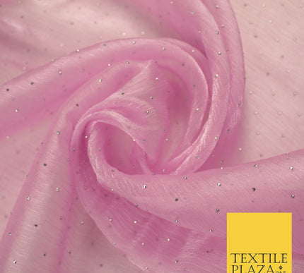 13 COLOURS Premium Dew Drop Crush Organza Bridal Wedding Dance Dress Fabric 57"