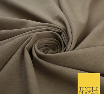 OVER 20 COLOURS - Plain Soft LINEN LOOK 100% Polyester Fabric Dress Craft 54"