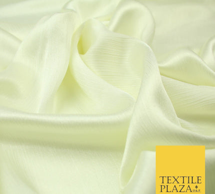 OVER 20 COLOURS - Premium Plain Dyed Yoryu Satin Crinkle Effect Dress Fabric 59″