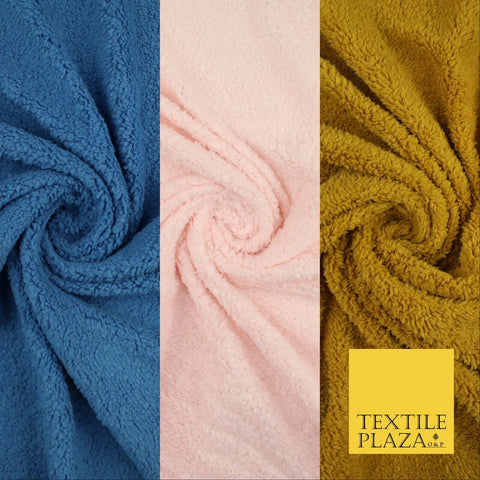 3 COLOURS - Premium Soft Faux SHERPA Fleece Fabric Material - 320GSM - 60"