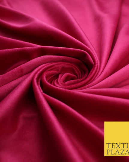 17 COLOURS - LUXURY Plush Plain Stretch Velvet Velour Fabric Material Craft 59"