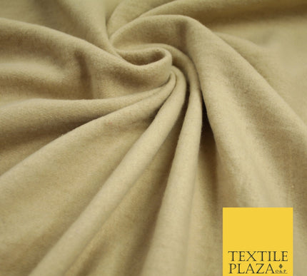 5 COLOURS - Plain Sweatshirt Stretch Fabric Knit Dress Top Material Brushed Back