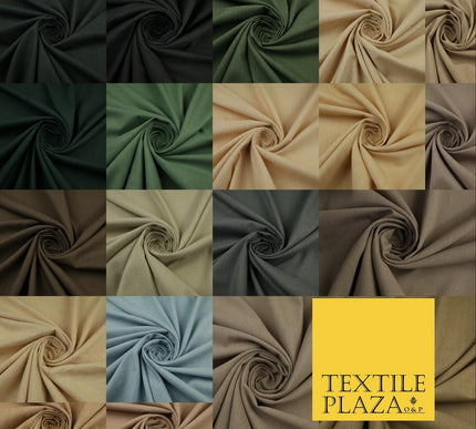 OVER 20 COLOURS - Plain Soft LINEN LOOK 100% Polyester Fabric Dress Craft 54"