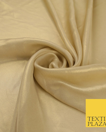 36 COLOURS - Fine Silky Metallic Foil Shimmer Satin Georgette Dress Fabric Drape