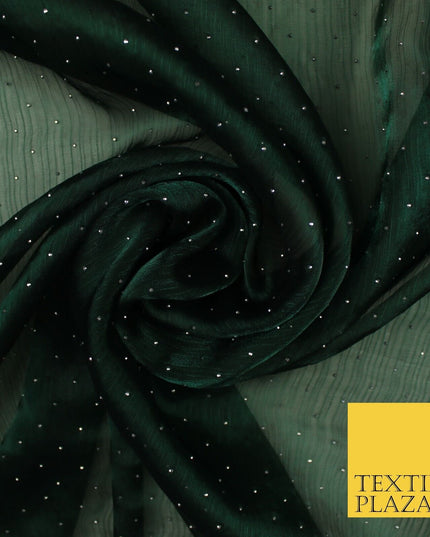 13 COLOURS Premium Dew Drop Crush Organza Bridal Wedding Dance Dress Fabric 57"