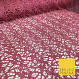 Premium Guipure Intricate Floral Webbed Embroidered Lace Dress Fabric Wedding