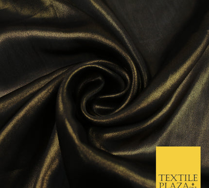 36 COLOURS - Fine Silky Metallic Foil Shimmer Satin Georgette Dress Fabric Drape