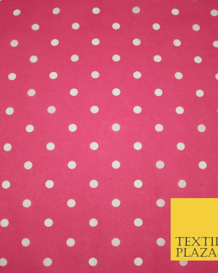 1CM Spotted Polka Dot Printed Poly Cotton Fabric Polycotton Craft Mask 6 COLOURS