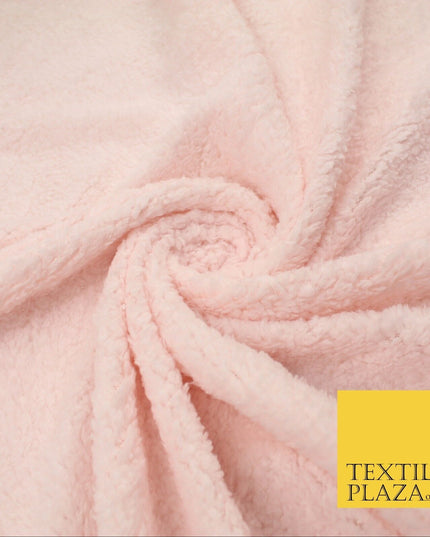 3 COLOURS - Premium Soft Faux SHERPA Fleece Fabric Material - 320GSM - 60"