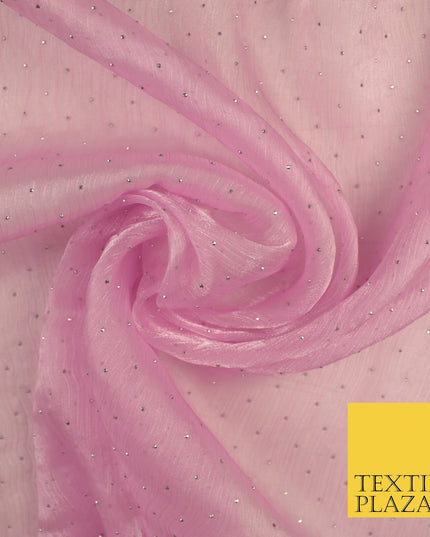 13 COLOURS Premium Dew Drop Crush Organza Bridal Wedding Dance Dress Fabric 57"