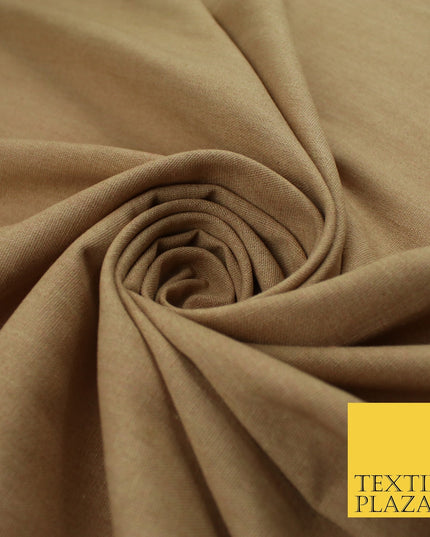 OVER 20 COLOURS - Plain Soft LINEN LOOK 100% Polyester Fabric Dress Craft 54"