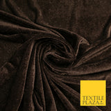 OVER 25 COLOURS Soft Plain Stretch Velvet Velour Fabric Material Dress Craft 58"