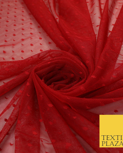 5 COL 4-Way Stretch 5mm Spot Polka Dot Dobby Mesh Net Tulle Dress Fabric60" Wide