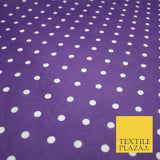 1CM Spotted Polka Dot Printed Poly Cotton Fabric Polycotton Craft Mask 6 COLOURS