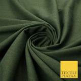 OVER 20 COLOURS - Plain Soft LINEN LOOK 100% Polyester Fabric Dress Craft 54"