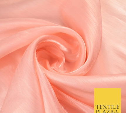 8 COLOURS Soft Glazed Shimmer Sheer Woven Polyester Satin Organza Feel Fabric