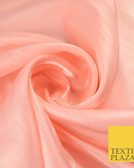 8 COLOURS Soft Glazed Shimmer Sheer Woven Polyester Satin Organza Feel Fabric