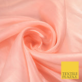 8 COLOURS Soft Glazed Shimmer Sheer Woven Polyester Satin Organza Feel Fabric