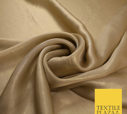 36 COLOURS - Fine Silky Metallic Foil Shimmer Satin Georgette Dress Fabric Drape