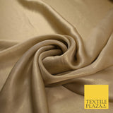 36 COLOURS - Fine Silky Metallic Foil Shimmer Satin Georgette Dress Fabric Drape